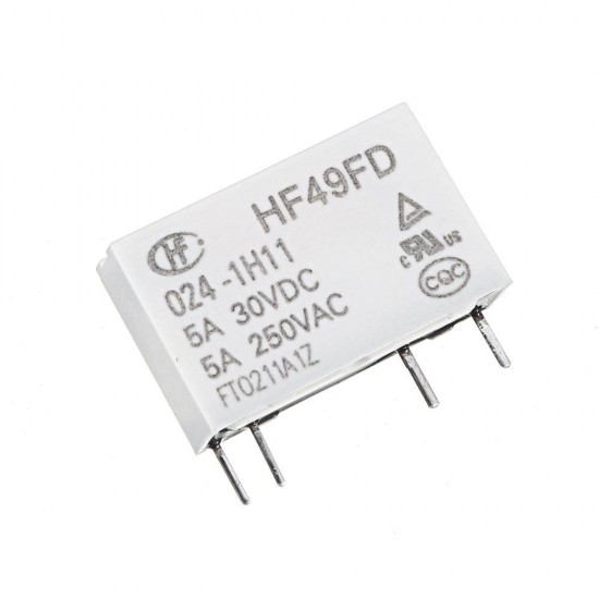 5Pcs HF49FD- 005 012 024-1H11 5V 12V 24V 4PIN Normally Open 5A 250V Relay Module