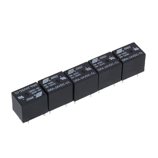 5Pcs SRA-05V 12V 24VDC-CL T74 20A 5Pin Relay Module