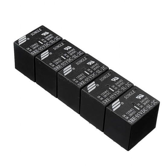 5Pcs SRE-05V 12V 24VDC-SL-2C Relay Module 3A 8PIN 5Pcs SRE-05V 12V 24VDC-SL-2C Relay Module 3A 8PIN