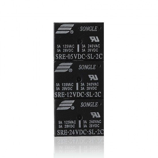 5Pcs SRE-05V 12V 24VDC-SL-2C Relay Module 3A 8PIN 5Pcs SRE-05V 12V 24VDC-SL-2C Relay Module 3A 8PIN
