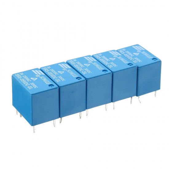 5Pcs SRS-05V 12VDC-SL 5V 12V 24V DC 3A 6Pin Relay Module