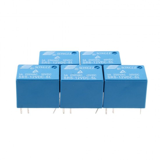 5Pcs SRS-05V 12VDC-SL 5V 12V 24V DC 3A 6Pin Relay Module