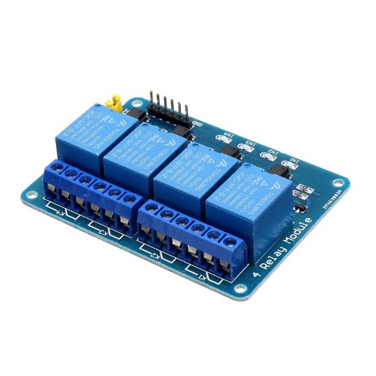 5pcs 5V 4 Channel Relay Module PIC DSP MSP430 Blue for Arduino - products that work with official Arduino boards