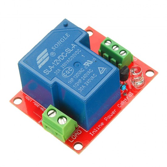 5pcs 12V 30A 250V 1 Channel Relay High Level Drive Relay Module Normally Open Type For Auduino