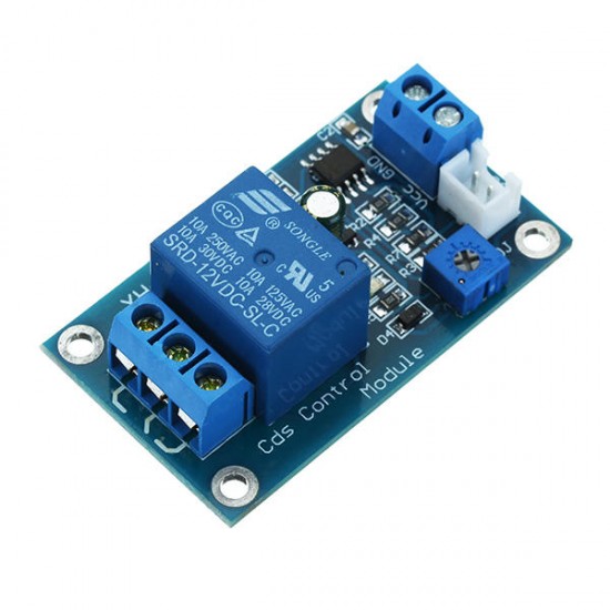 5pcs XD-M131 DC 12V Photosensitive Resistor Module Light Control Switch Photosensitive Relay Power Module With Probe Cable Automatic Control Brightness With Reverse Connection Protection Function