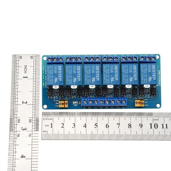 6 Channel 12V Relay Module High And Low Level Trigger for Arduino - products that work with official Arduino boards