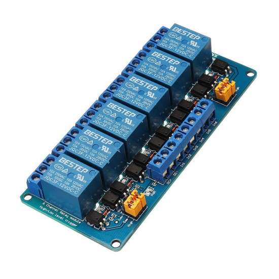6 Channel 12V Relay Module High And Low Level Trigger for Arduino - products that work with official Arduino boards 6 Channel 12V Relay Module High And Low Level Trigger for Arduino - products that work with official Arduino boards