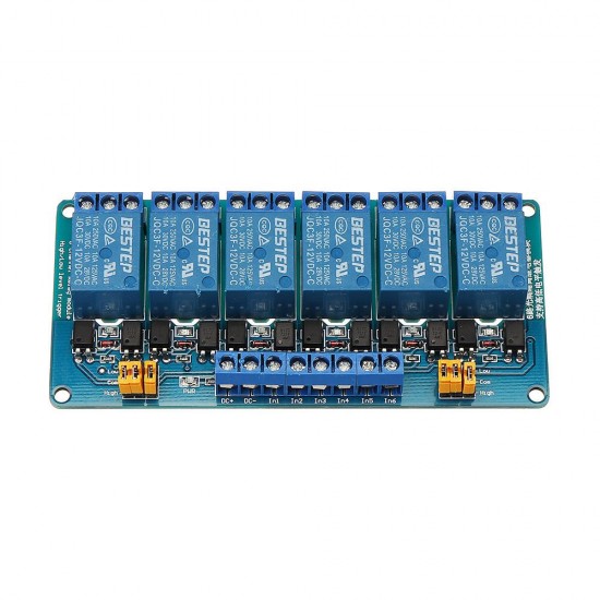 6 Channel 12V Relay Module High And Low Level Trigger for Arduino - products that work with official Arduino boards