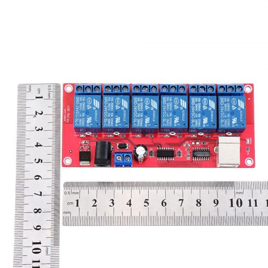 6 Channel 24V HID Driverless USB Relay USB Control Switch Computer Control Switch PC Intelligent Control Relay Module