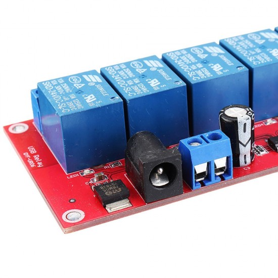 6 Channel 24V HID Driverless USB Relay USB Control Switch Computer Control Switch PC Intelligent Control Relay Module