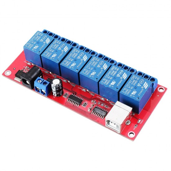 6 Channel 24V HID Driverless USB Relay USB Control Switch Computer Control Switch PC Intelligent Control Relay Module