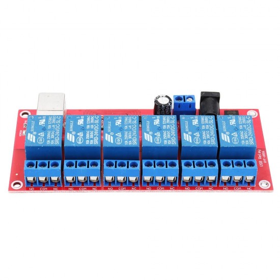 6 Channel 24V HID Driverless USB Relay USB Control Switch Computer Control Switch PC Intelligent Control Relay Module