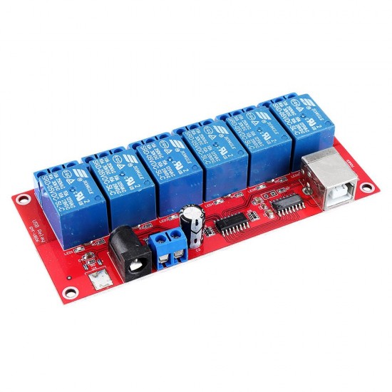 6 Channel 5V HID Driverless USB Relay USB Control Switch Computer Control Switch PC Intelligent Control Relay Module