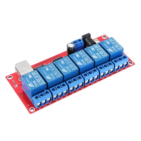 6 Channel 5V HID Driverless USB Relay USB Control Switch Computer Control Switch PC Intelligent Control Relay Module