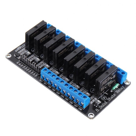 8 Channel 5V Solid State Relay Low Level Trigger DC-AC PCB SSR In 5VDC Out 240V AC 2A for Arduino - products that work with official Arduino boards