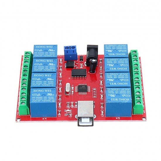 8CH Channel 12V Computer USB Control Switch Free Drive Relay Module PC Intelligent Controller