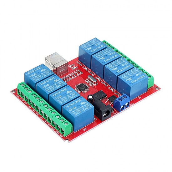 8CH Channel 12V Computer USB Control Switch Free Drive Relay Module PC Intelligent Controller