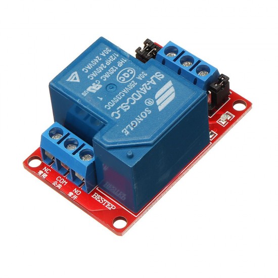 1 Channel 24V Relay Module 30A With Optocoupler Isolation Support High And Low Level Trigger 1 Channel 24V Relay Module 30A With Optocoupler Isolation Support High And Low Level Trigger