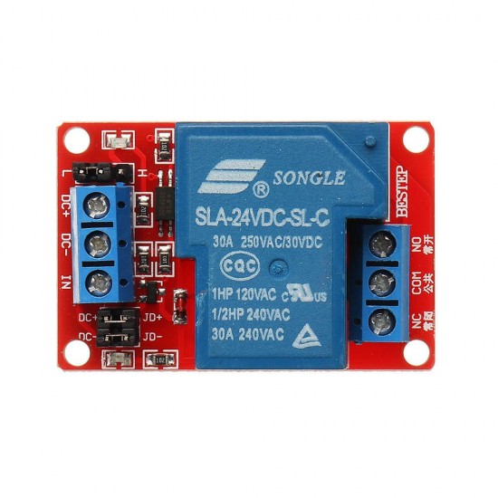 1 Channel 24V Relay Module 30A With Optocoupler Isolation Support High And Low Level Trigger 1 Channel 24V Relay Module 30A With Optocoupler Isolation Support High And Low Level Trigger