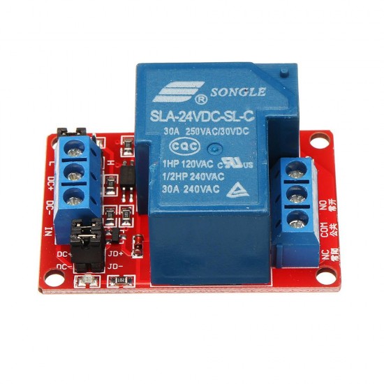 1 Channel 24V Relay Module 30A With Optocoupler Isolation Support High And Low Level Trigger 1 Channel 24V Relay Module 30A With Optocoupler Isolation Support High And Low Level Trigger