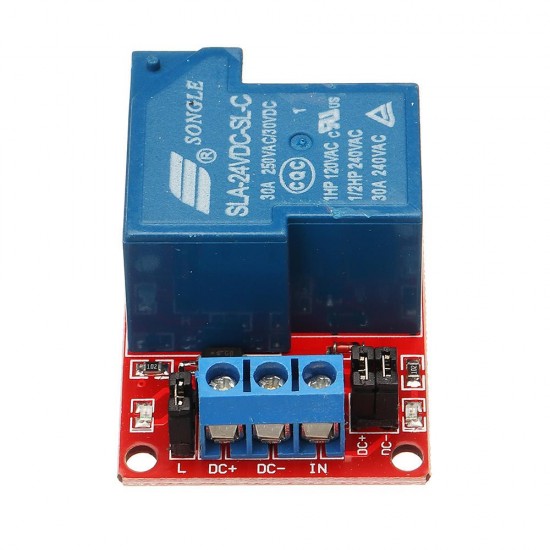 1 Channel 24V Relay Module 30A With Optocoupler Isolation Support High And Low Level Trigger 1 Channel 24V Relay Module 30A With Optocoupler Isolation Support High And Low Level Trigger