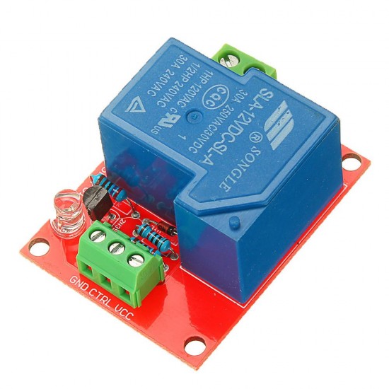 12V 30A 250V 1 Channel Relay High Level Drive Relay Module Normally Open Type