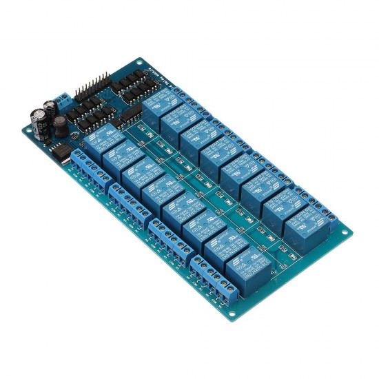 16 Channel 24V Relay Module LM2596 With Optocoupler Protection Low Level Trigger For Auduino 16 Channel 24V Relay Module LM2596 With Optocoupler Protection Low Level Trigger For Auduino