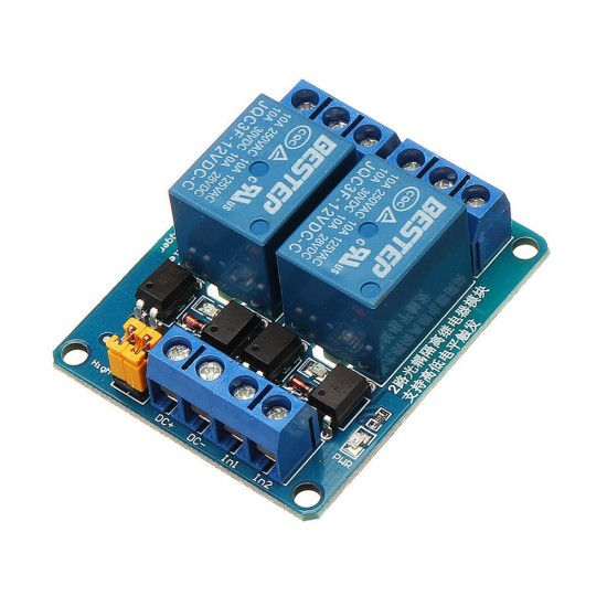 2 Channel 12V Relay Module High And Low Level Trigger For Auduino