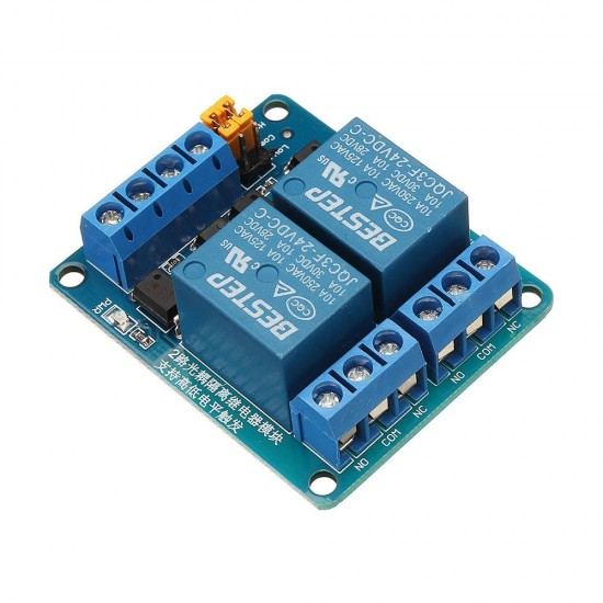 2 Channel 24V Relay Module High And Low Level Trigger For Auduino