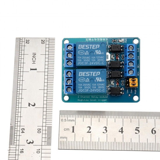 2 Channel 24V Relay Module High And Low Level Trigger For Auduino