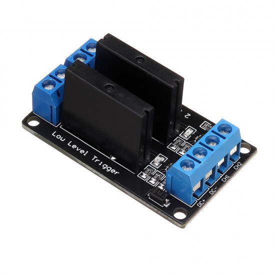 2 Channel 5V Low Level Solid State Relay Module With Fuse 250V2A For Auduino