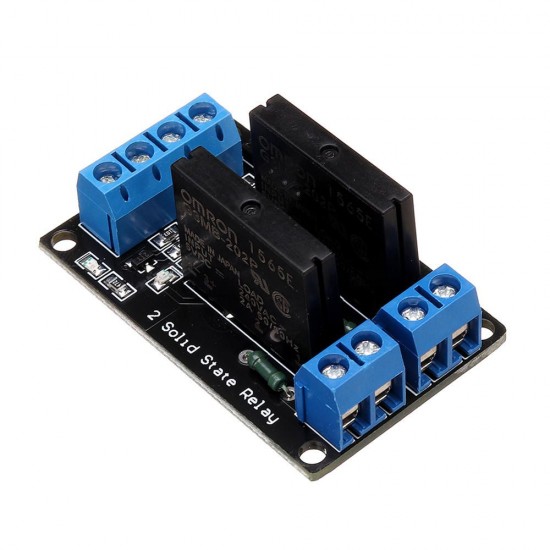 2 Channel 5V Low Level Solid State Relay Module With Fuse 250V2A For Auduino