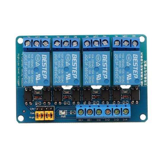 4 Channel 24V Relay Module High And Low Level Trigger For