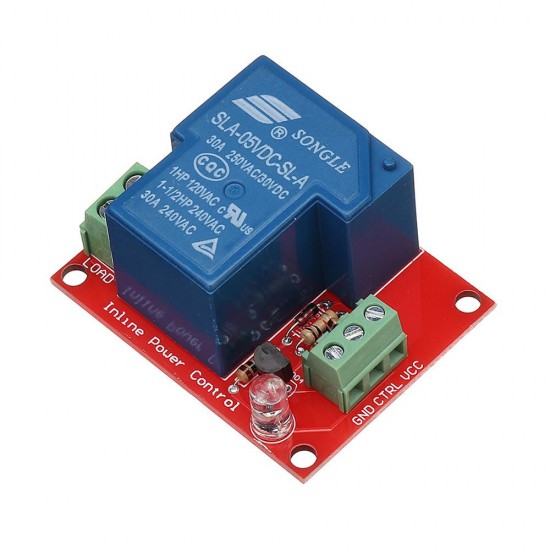 5V 30A 250V 1 Channel Relay High Level Drive Relay Module Normally Open Type