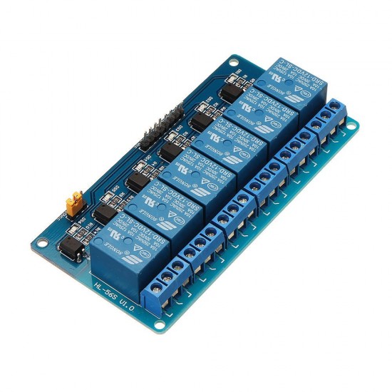 6 Channel 12V Relay Module Low Level Trigger With Optocoupler Isolation