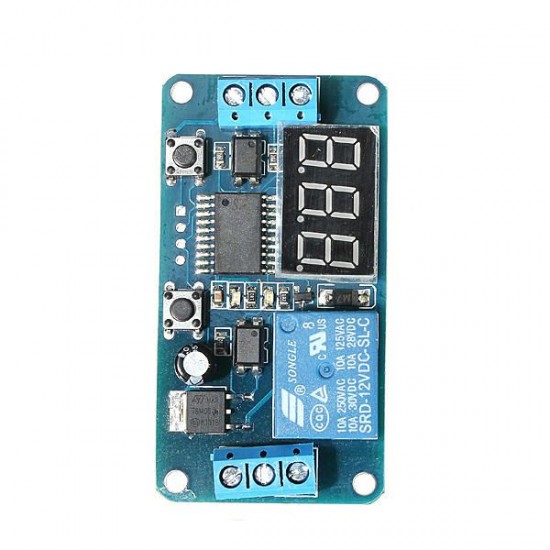DC 12V LED Display Digital Delay Timer Control Switch Module PLC DC 12V LED Display Digital Delay Timer Control Switch Module PLC