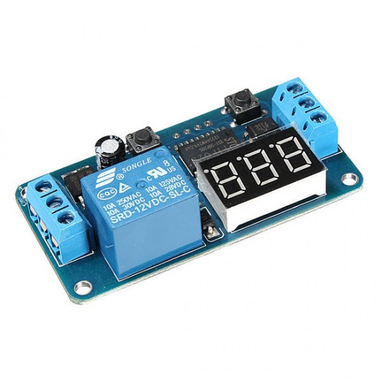 DC 12V LED Display Digital Delay Timer Control Switch Module PLC