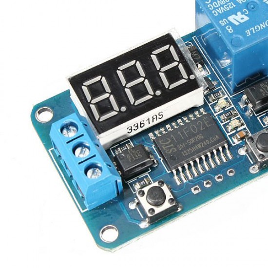 DC 12V LED Display Digital Delay Timer Control Switch Module PLC