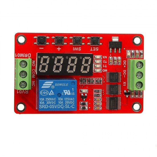 DC 12V Multifunctional Relay Module With LED Display Delay /Self Lock / Cycle / Timing