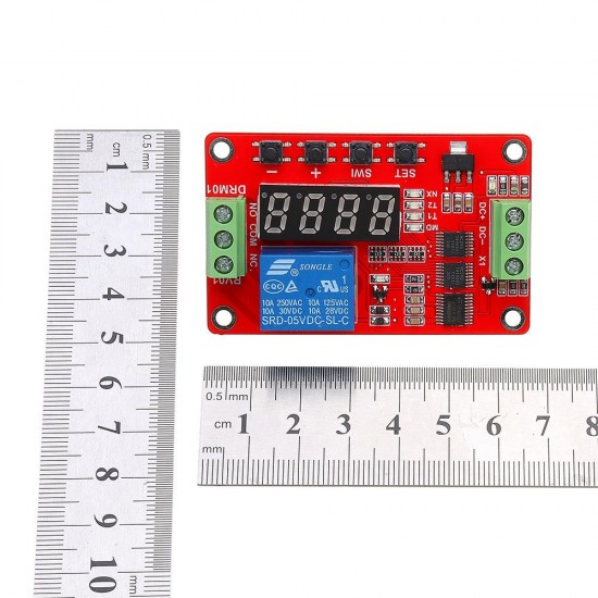 DC 12V Multifunctional Relay Module With LED Display Delay /Self Lock / Cycle / Timing DC 12V Multifunctional Relay Module With LED Display Delay /Self Lock / Cycle / Timing