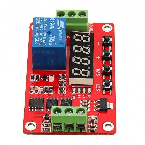 DC 12V Multifunctional Relay Module With LED Display Delay /Self Lock / Cycle / Timing