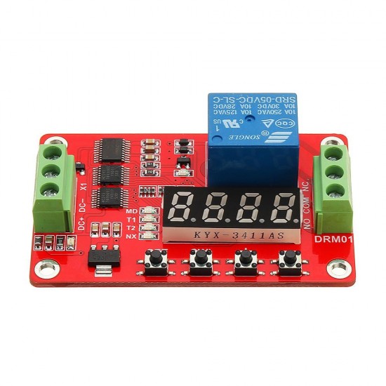 DC 12V Multifunctional Relay Module With LED Display Delay /Self Lock / Cycle / Timing