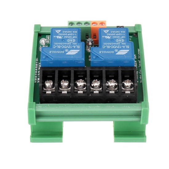 DC 5V 12V 24V 2 Channel 30A High And Low Level Trigger Relay Module PLC Automatic Control Module with Guide Rail for Smart Home DC 5V 12V 24V 2 Channel 30A High And Low Level Trigger Relay Module PLC Automatic Control Module with Guide Rail for Smart Home