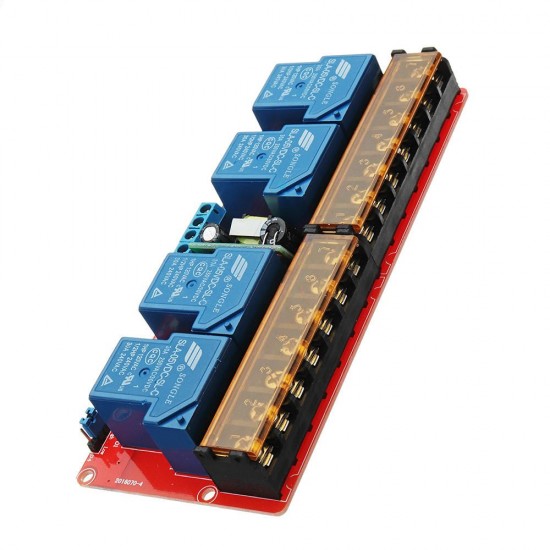 DC 5V AC 100V To 250V 30A 760mA 4 Way Relay Module Board With High And Low Level DC 5V AC 100V To 250V 30A 760mA 4 Way Relay Module Board With High And Low Level