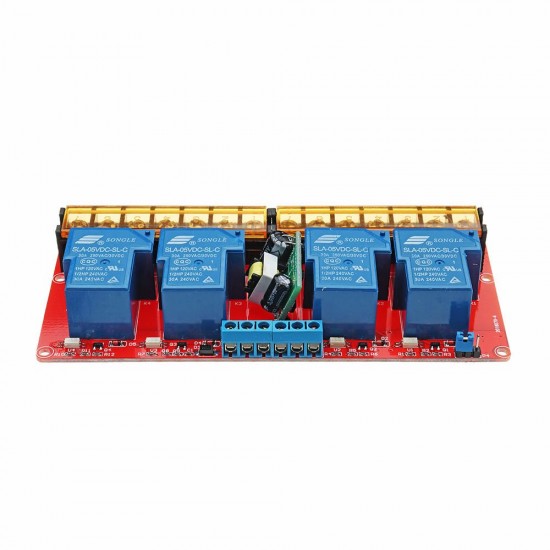 DC 5V AC 100V To 250V 30A 760mA 4 Way Relay Module Board With High And Low Level