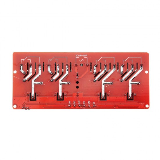 DC 5V AC 100V To 250V 30A 760mA 4 Way Relay Module Board With High And Low Level DC 5V AC 100V To 250V 30A 760mA 4 Way Relay Module Board With High And Low Level