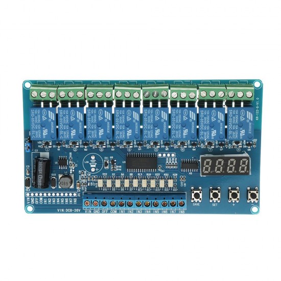 DC 8V To 36V Industrial Grade 8 Channel Multi-function Relay Module Wide Voltage Supply Module DC 8V To 36V Industrial Grade 8 Channel Multi-function Relay Module Wide Voltage Supply Module