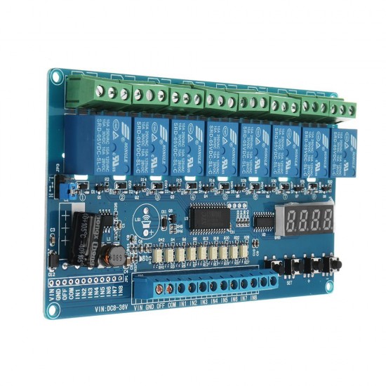 DC 8V To 36V Industrial Grade 8 Channel Multi-function Relay Module Wide Voltage Supply Module DC 8V To 36V Industrial Grade 8 Channel Multi-function Relay Module Wide Voltage Supply Module
