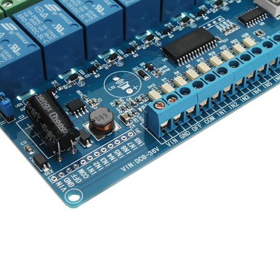 DC 8V To 36V Industrial Grade 8 Channel Multi-function Relay Module Wide Voltage Supply Module DC 8V To 36V Industrial Grade 8 Channel Multi-function Relay Module Wide Voltage Supply Module