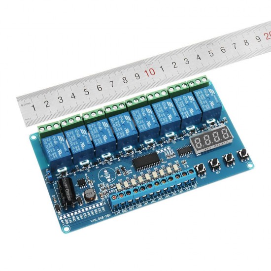 DC 8V To 36V Industrial Grade 8 Channel Multi-function Relay Module Wide Voltage Supply Module DC 8V To 36V Industrial Grade 8 Channel Multi-function Relay Module Wide Voltage Supply Module